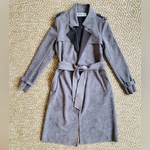⭐️LAST DAY⭐️ Patrizia Luca Faux Suede Trenchcoat